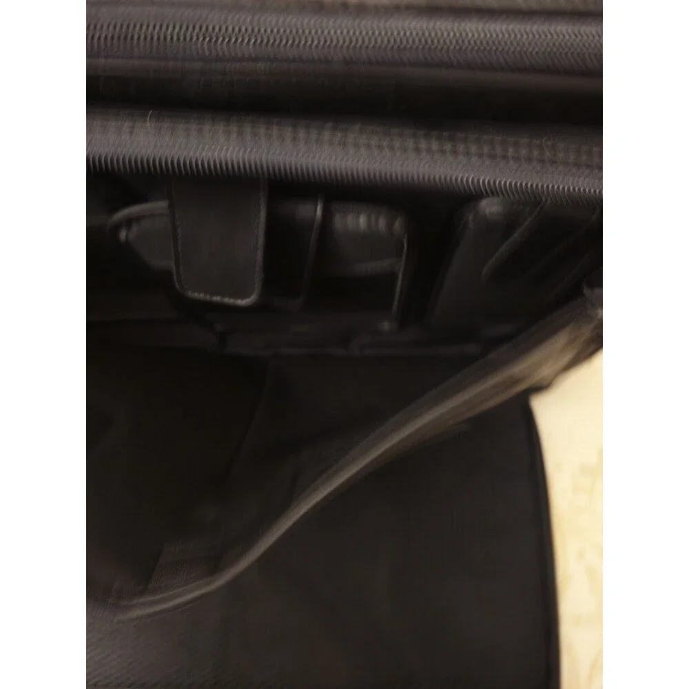 Case Tek Black Leather Laptop Briefcase Messenger Bag w/ Strap Organizer USA